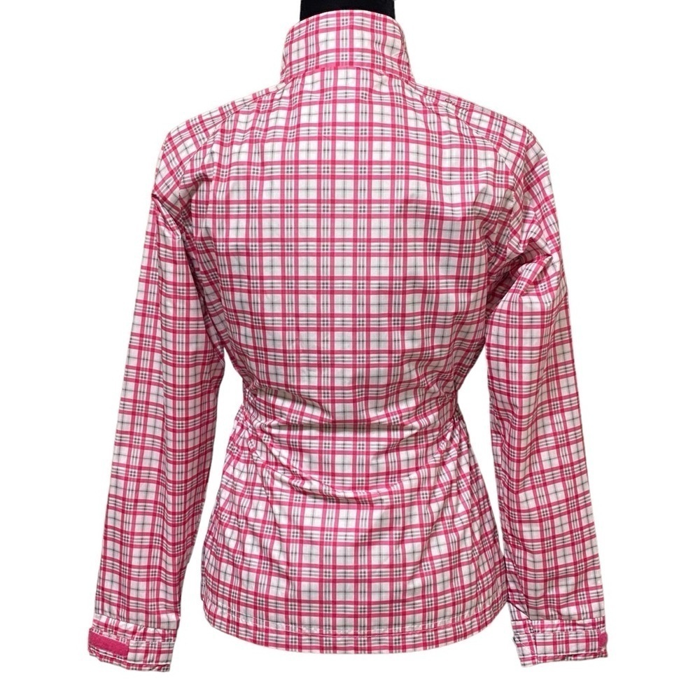 Stormpack Pink Plaid Waterproof Windbreaker Jacket Size XS Hoodless NWT Travel - Picture 4 of 9